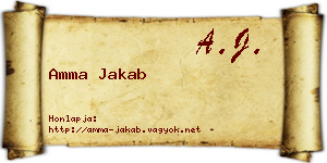 Amma Jakab névjegykártya